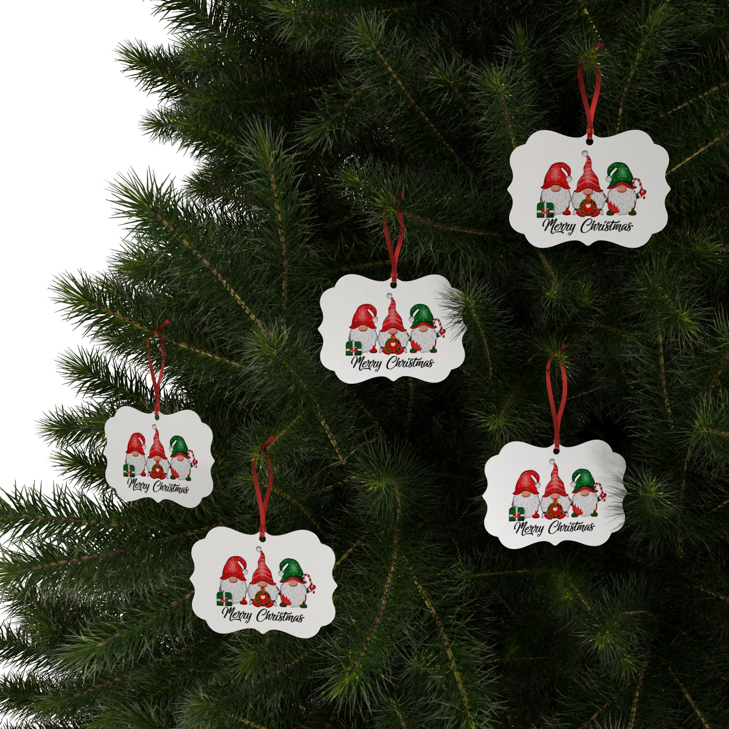 Christmas Gnomes Aluminum Ornaments (1pc, 5pcs, 10pcs, 20pcs)