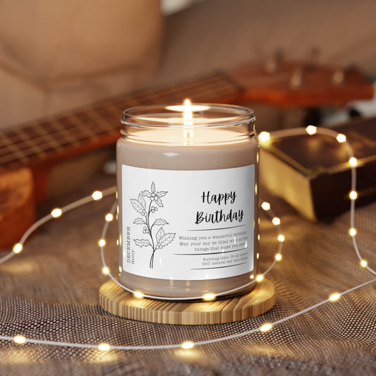 Birth Month Scented Soy Candle, 9oz (December)