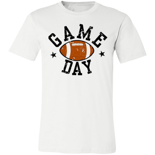 Game Day Football Stars T-Shirt - Textured Letters (Unisex)