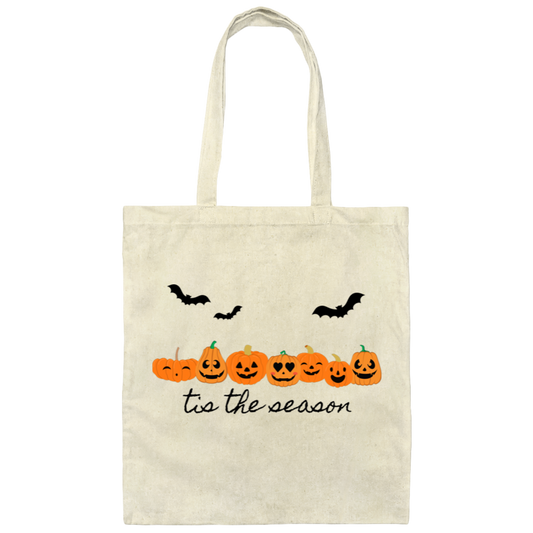 Tis The Season Pumpkins Canvas Tote Bag