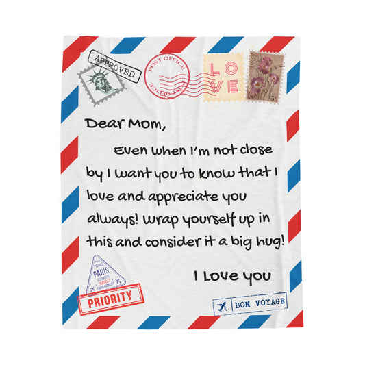 Dear Mom Letter Blanket (50 x 60)