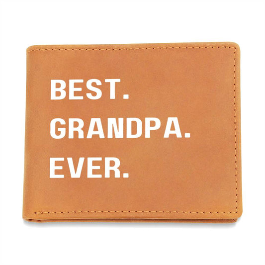 Best Grandpa Ever Leather Wallet