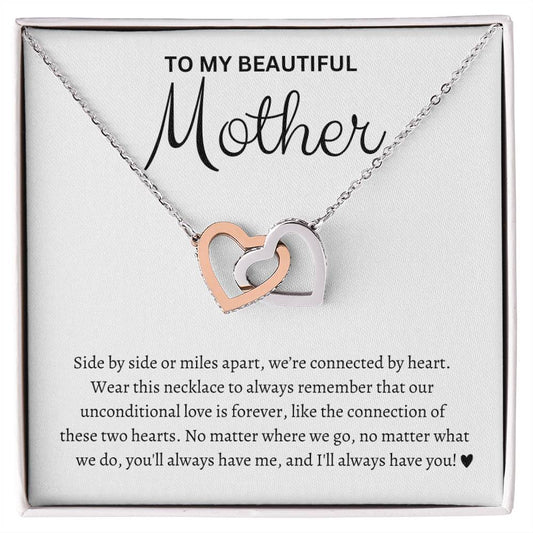 Beautiful Mother Interlocking Hearts Necklace