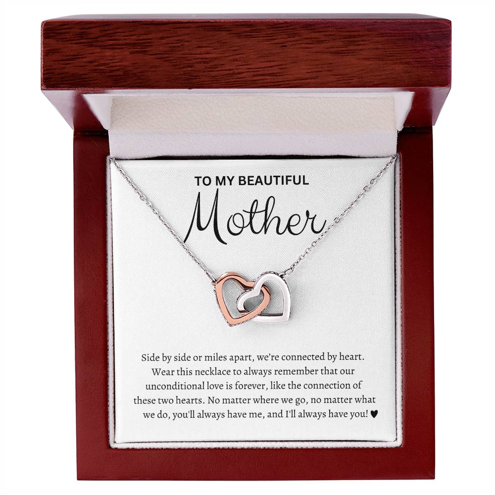 Beautiful Mother Interlocking Hearts Necklace