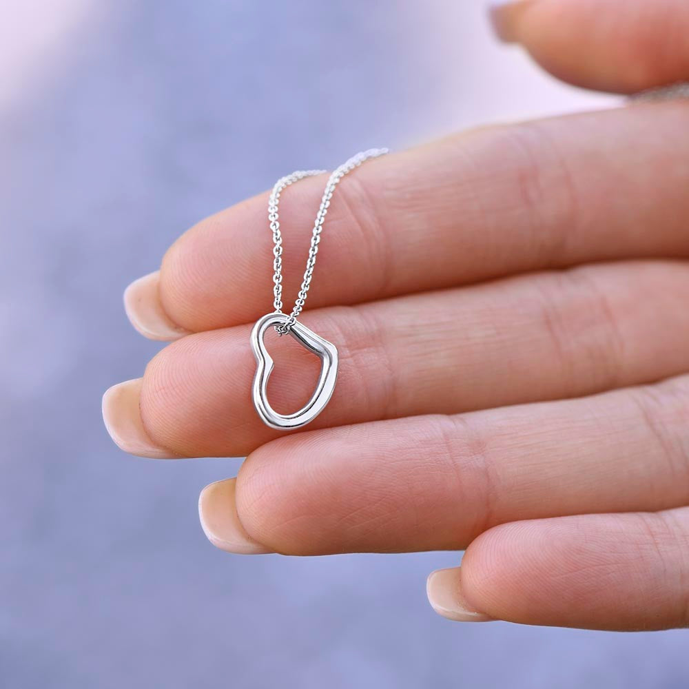 Delicate Heart Necklace (No message card)