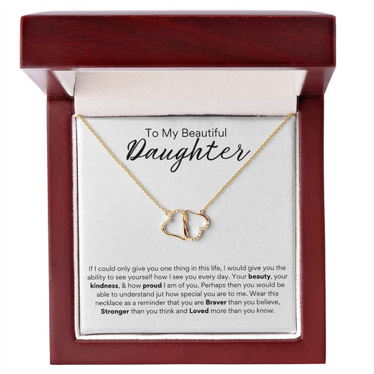 To My Beautiful Daughter Everlasting Love Necklace