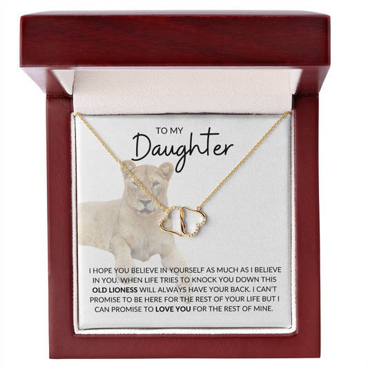 To My Daughter Old Lioness Everlasting Love Necklace