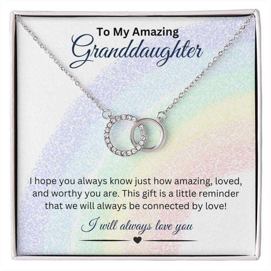 To My Amazing Granddaughter Perfect Pair Necklace
