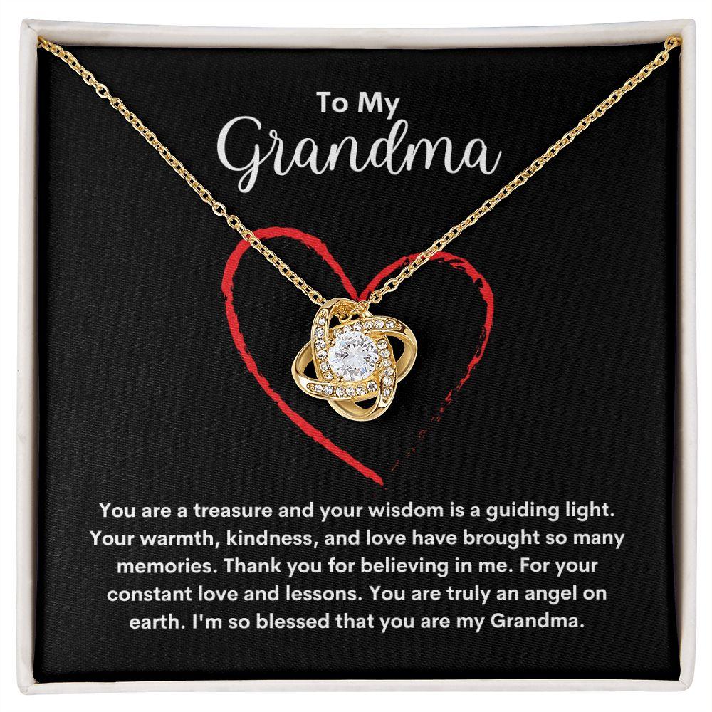 To My Grandma Love Knot Necklace