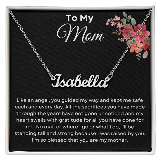 To My Mom Personalized Name Necklace