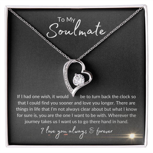 To My Soulmate Light Forever Love Necklace